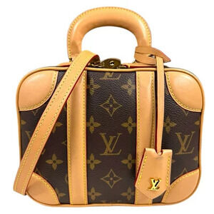Louis Vuitton Valisette Monogram Shoulder Bag Canvas Brown